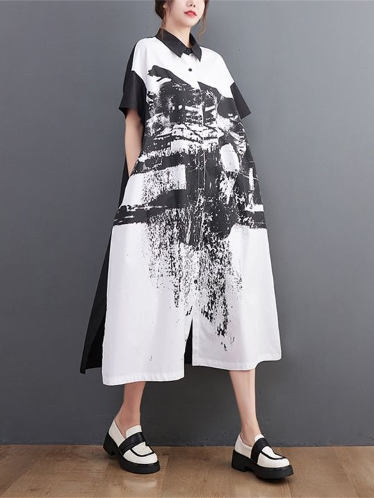 xitao-dress-casual-print-shirt-dress