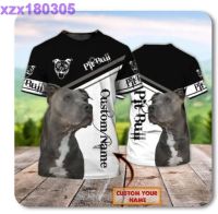 Hot Sale t shirt Animal Love Pitbull Dog 3D Printing Mens Summer O-Neck Short sleeve