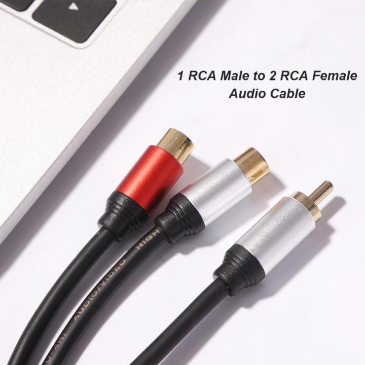 สายเคเบิล-rca-แล็ปท็อปทีวีเคเบิลสำหรับ-dvd-ระบบเสียงรางช่องยูเอสบีตัวผู้1ตัวเป็นคู่2-rca-y