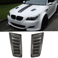 Gloss Black / Carbon Fiber Universal Bonnet Air Vents Hood Trim For BMW 1 3 5 Series E60 E90 E92 F30