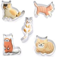 WENQUE Fondant Pastry Baking DIY Cat Shapes Stainless Steel Cookie Cutters Biscuit Mold Cake Decorating Tools Modelling Mould