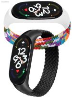 ♝▬☎ Braided Solo Loop for xiaomi Mi band 7 Strap Nylon watchband NFC Bracelet smart Watch Miband6 belt correa on Mi band 7 6 5 4 3 8