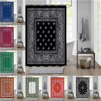 ✧ஐ Boho Ethnic Tribal Paisley Bandana Polyester Waterproof Shower Curtain Water Resistant Bathroom Decorative Shower Curtain Fabric Bathroom Decor Set with 12Hooks