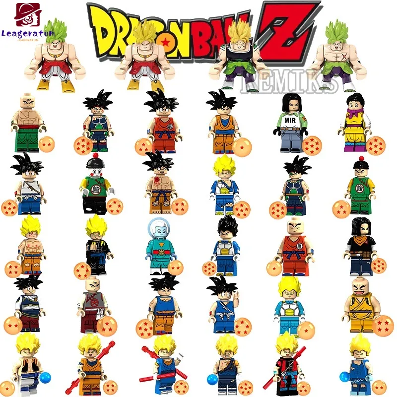 Dragon Ball Super Broly Lego Minifigures Filho Goku Vegeta Son