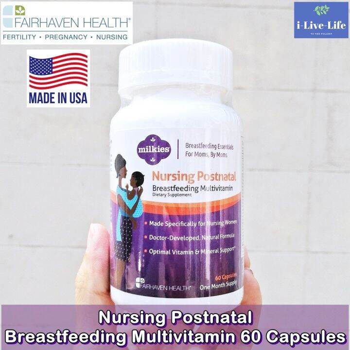 Milkies Nursing Postnatal Breastfeeding Multivitamin 60 เม็ด