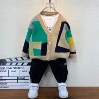 Boys Spring And Autumn Sweater 2022 New Fashion Baby Knitted Cardigan Coat Boys Korean Style Coat Autumn Clothing Cotton Knitwear