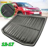 สำหรับ Citroen C4 Aircross Peugeot 4008 2012 2013 2014 2015 2016 2017 Boot Cargo Liner ถาด Trunk Mat ชั้นสุนัขกระเป๋าเดินทางสัตว์เลี้ยงถาด