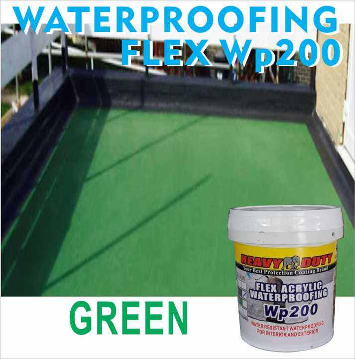 GREEN (1L) 💦 Waterproof Heavy Duty ( wp200 ) Leak Seal Repair Paint