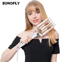 SONOFLY เครื่องดัดผมลอนไฟฟ้าเครื่องดัดผมลอนขนาด22มม. 5กระบอกสำหรับผมหยิกทุกประเภท JF-570เครื่องมือจัดแต่งทรงผม