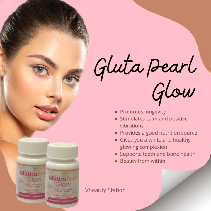 Glutha Pearl Glow 30 Capsules x 600mg Effective Glutathione Whitening ...