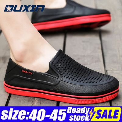 Duxin 2020 รองเท้าผู้ชายรองเท้าแตะแฟชั่นฤดูร้อนยางกลางแจ้งรองเท้าแตะกันลื่นรองเท้ารูรองเท้าแตะลำลอง83006