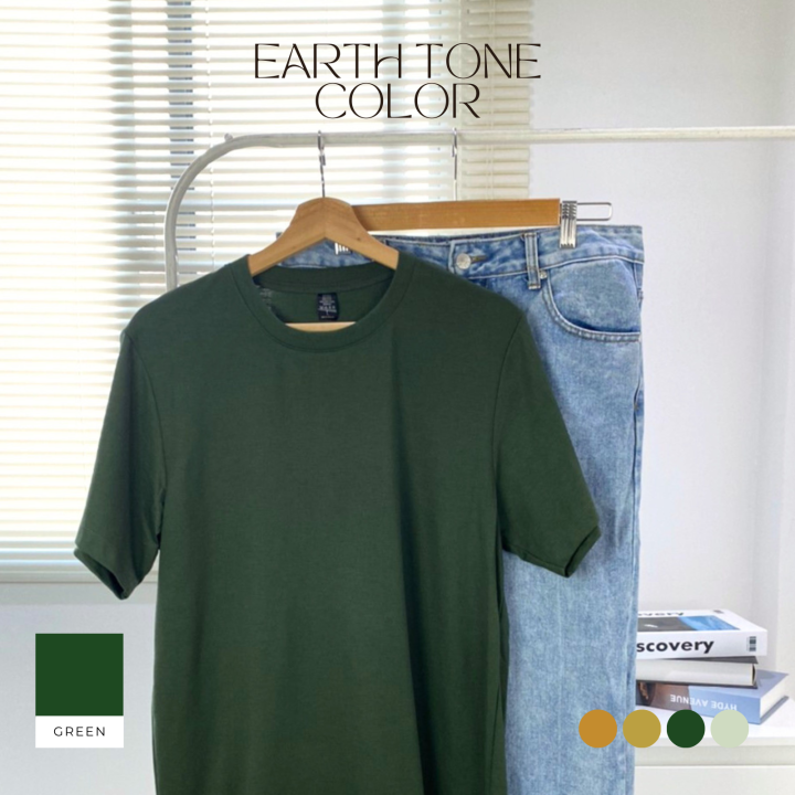 basic-cotton-tee-non-iron-เสื้อยืดเบสิคแขนสั้นคอกลม-ไม่หด-ไม่ต้องรีด-minimal-and-earth-tone