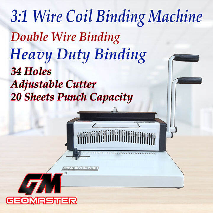 Geomaster Heavy Duty Adjustable Cutter Wire Binding Machine , Double