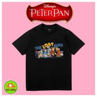 เสื้อยืดแขนสั้นคอกลมเสื้อDisney ลาย The Lost Boys ( Peter Pan ) สีดำ (TM-015)Cotton 100%  [S-5XL]S-5XL