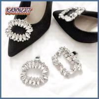 KANNERT 2 pcs สำหรับผู้หญิง เจ้าสาวในงานแต่งงาน คริสตัลคริสตัลคริสตัล เครื่องประดับที่มีเสน่ห์ คลิปหนีบรองเท้า อุปกรณ์ตกแต่งรองเท้า ไรน์สโตน หัวเข็มขัดสำหรับรองเท้า