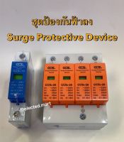 ชุดป้องกันฟ้าผ่า AC และ DC Surge Protective Devive AC หรือ DC 230-420VAC ; 1000VDC 1P, 2P, 3P, 4P กับดัดฟ้า