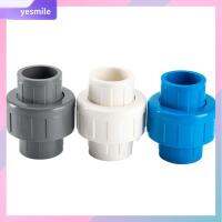 YESMILE 3pcs 20/25/32มม. ขั้วต่อยูเนี่ยน สีฟ้าสีฟ้า พีวีซีพีวีซี ขั้วต่อตรง ของใหม่ สีขาวขาว ฟิตติ้งเท่ากัน ถังเลี้ยงปลา