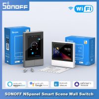 Jiuch SONOFF NSPanel Eup/us WiFi ฉากอัจฉริยะสวิตช์ติดผนังการควบคุม All-In-One จอแสดงผลเทอร์โมสตาทอัจฉริยะ HMI แผง Wifi เทอร์โมสตาทอัจฉริยะสวิตช์ติดผนังฉากอัจฉริยะใช้งานได้กับ Alice Alexa Google Home