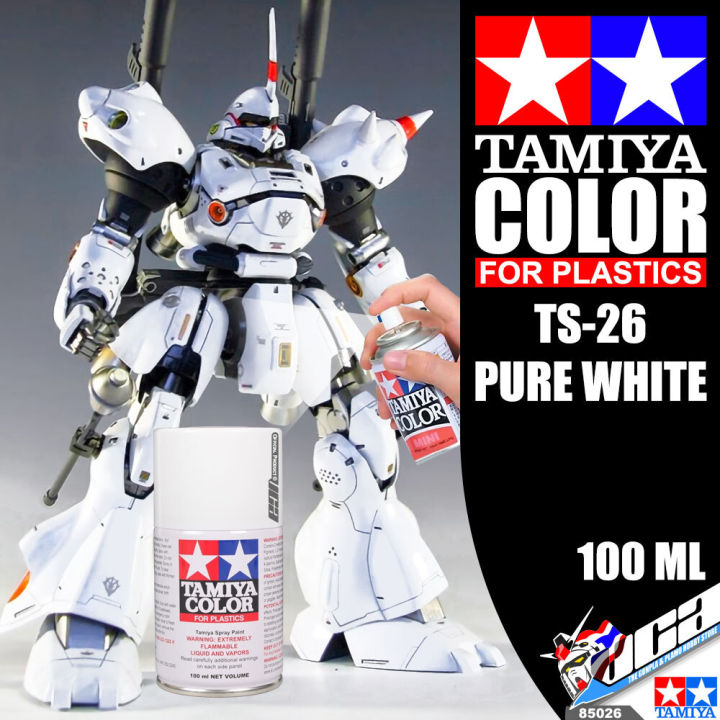 tamiya-85026-ts-26-pure-white-color-spray-paint-can-100ml-for-plastic-model-toy-สีสเปรย์ทามิย่า-พ่นโมเดล-โมเดล-vca-gundam