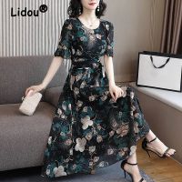 【HOT】❧► Floral Print Waist Up Fashion Dresses for 2023 Ruffle Short Sleeve Vestidos