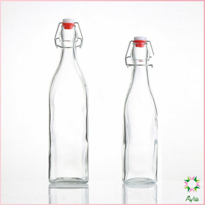 ayla-ขวดแก้วสุญญากาศพร้อมฝา-เก็บน้ำ-ขอเหลว-sealed-glass-bottle