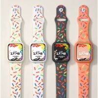 ✚℗♕ LJ8.28 ใหม่ สายนาฬิกาข้อมือซิลิโคน สีรุ้ง แบบเปลี่ยน สําหรับ Watch Strap Series 8 Series7 Series6 5 4 3 2 1 SE SE2 Ultra Strap 49 มม. 41 มม. 45 มม. 40 มม. 44 มม. 38 มม. 42 มม.