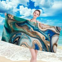 【cw】 Microfiber Beach TowelsOversizedAbsorbentCompactSand Proof Blanket for The Swimming Sports