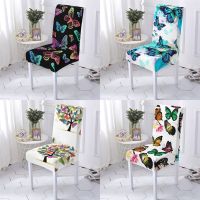 Animal Style Chair Cover Elastic Chairs Covers For Dining Chiars Covers Cartoon Butterfly Pattern Cover Of Chair Home Stuhlbezug Sofa Covers  Slips