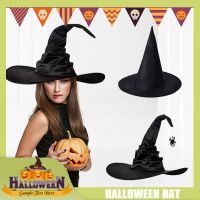 【CC】 Witch Hat Cap Folds Festivals Costume Headgear Props for Adult Kid Men