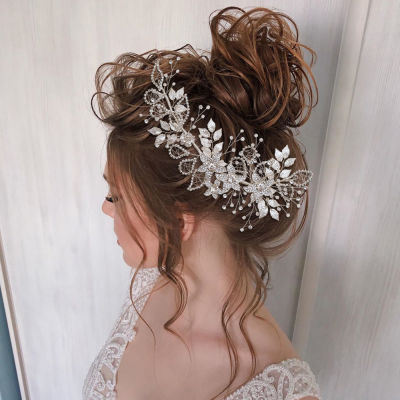 TOPQUEEN HP282 Alloy Leaves Bride Headband Bridal Tiara Hair Accessories Luxury Wedding Hair Jewelry Headdress Women Headwear
