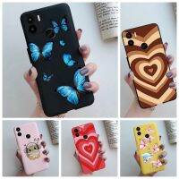 Case สำหรับ Xiaomi Redmi A1 Plus กรณีโทรศัพท์สำหรับ Xiaomi Redmi A1 + RedmiA1plus ซิลิโคนอ่อนนุ่ม TPU ป้องกันโทรศัพท์กันชน2022การออกแบบใหม่ผีเสื้อรูปหัวใจทาสี