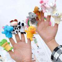 10ชิ้น/ล็อตการ์ตูน Boneka Jari Tangan สัตว์ชีวภาพสำหรับเด็กโปรดปรานตุ๊กตาน่ารักมินิของเล่นตุ๊กตาตลกนุ่ม