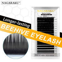 2021NAGARAKU Laser Beehive Eyelash Extension Longer Lasting Individual Eyelash Makeup Maquiagem Super High Quality Synthetic Mink