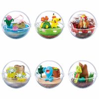 อะนิเมะการ์ตูนของเล่นกล่องไข่ RE-MENT Pokemon TERRARIUM COLLECTION 6