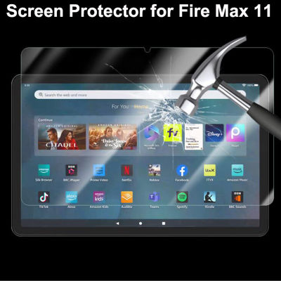 Amazon Fire ปกป้องหน้าจอสำหรับกระจกนิรภัยใสสูงสุด Amazon Fire Max 11 2023 ฟิล์มป้องกันแกร่ง FireMax11ผิวฟิล์มปกป้องหน้าจอ