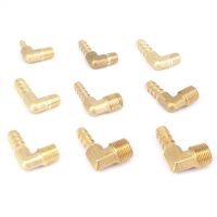 Fit Tube I.D 1/4 3/8 3/16 5/16 1/2 3/4 Barbed- 1/8 1/4 3/8 1/2 NPT Male Elbow Brass Fittings Adapters