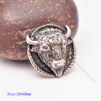 10Pc 26*25มม. Heavy Duty Silver Western Buffalo Head Bison Leathercraft ฮาร์ดแวร์ Horse Holster Saddles เข็มขัด Concho Screwback