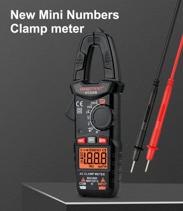 habotest-ht200-digital-clamp-meter-600v-ac-dc-2000-นับ-true-rms-โวลต์มิเตอร์แอมป์มิเตอร์-การทดสอบไดโอด-ความต้านทาน-อุณหภูมิ-capacitive