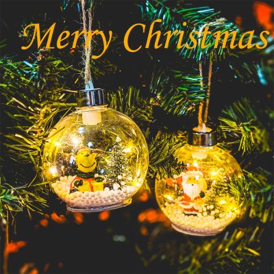 Ins Style Christmas Decoration LED Light Ball Festive Indoor and Outdoor Dress Up Christmas Tree Pendant Home Decoration 2023