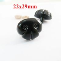 20pcs/lot 22x29mm black animal toy dog nose plastic safety toy nose &amp; soft washer for diy plush doll findings