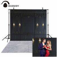 【✆New✆】 liangdaos296 Allenjoy Backdrops สำหรับสตูดิโอถ่ายภาพชั้นวางอาหารสไตล์ยุโรปคลาสสิกสีดำแผ่นติดผนังทอง Sconces