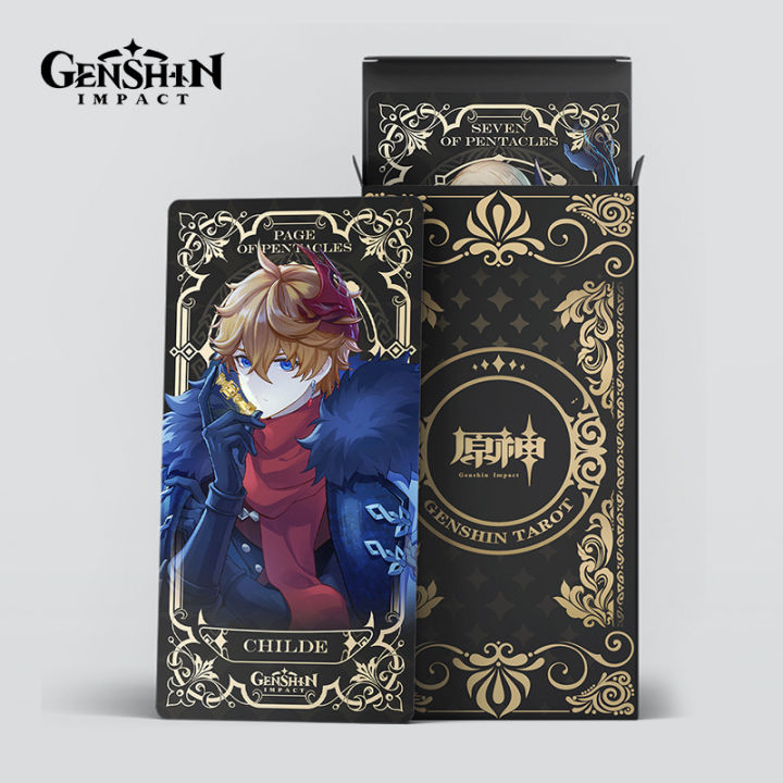 New Style Genshin Impact Tarot Cards 56pcs/set Nahida Fatui Damselette ...