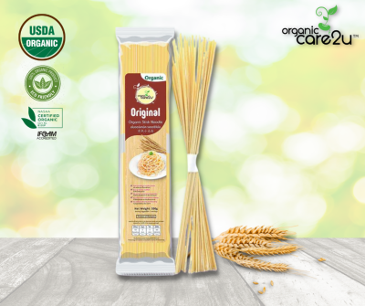 Organic Care2U Original Organic Stick Noodle เส้นออร์แกนิค รสดั้งเดิม (200 g)