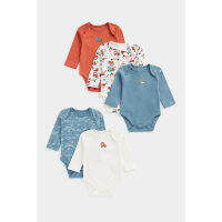 ชุดบอดี้สูทเด็ก Mothercare Trucks Long-Sleeved Bodysuits - 5 Pack CD312