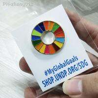 Sustainable Development Goals Brooch United Nations SDGs Pin Badge Fashion Rainbow Pins For Women Men M17