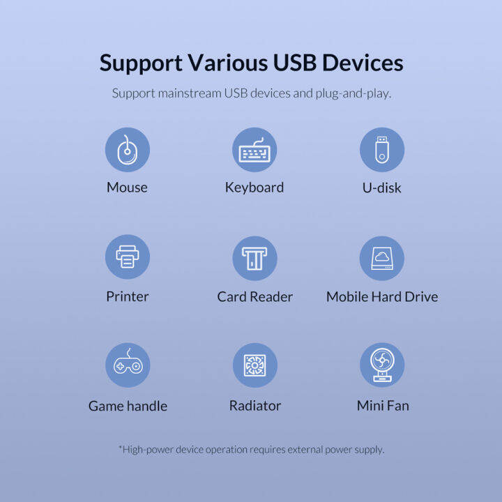 vktech-powered-usb-3-0-hub-usb-data-hub-splitter-พร้อมสวิตช์แยกสำหรับแล็ปท็อปพีซี