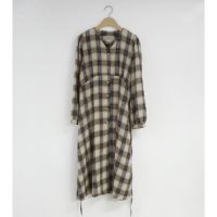 Cherrys Vintage Loose Medium Length Plaid Slim Loose Long Sleeve Dress Dress