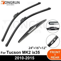 กระจกบังลมสำหรับอุปกรณ์เสริมยางที่ปัดน้ำฝนด้านหลังรถยนต์สำหรับ Hyundai Tucson Ix35 MK2 24 "16" 12 "2010-2013 2014 2015