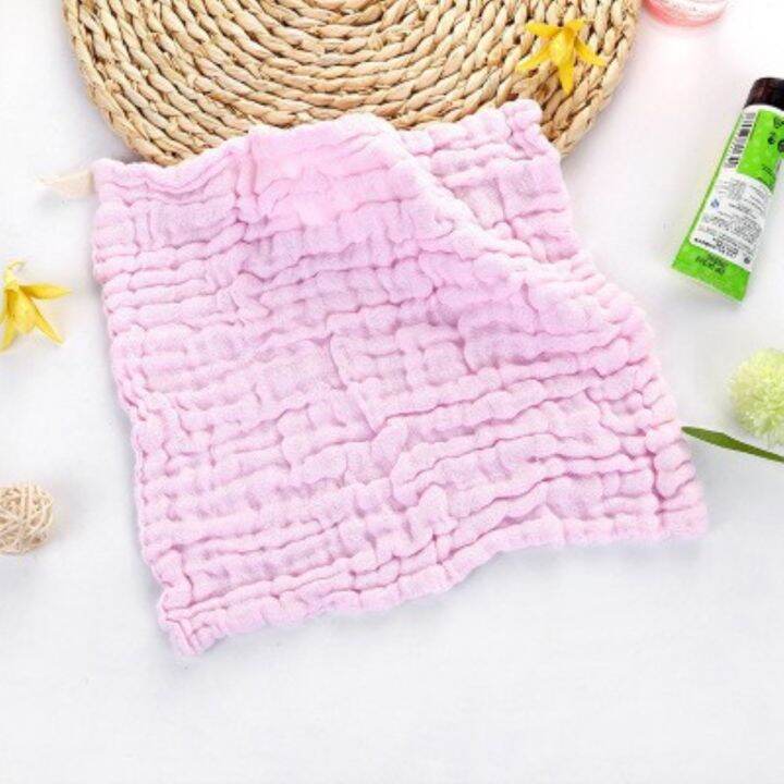 5pcs-baby-6-layers-washed-gauze-square-cotton-handkerchief-towels-white-pink-blue-yellow-green-kids-wash-face-bath-towel