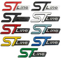 ป้ายสัญลักษณ์ ST Line STLine ด้านข้างท้ายรถสติ๊กเกอร์สำหรับ Ford ขอบท้ายรถโฟกัสวงการเจาะจง Ecosport เฟียสต้าคูก้า KA Lynx Fusion ป้ายดัดแปลง